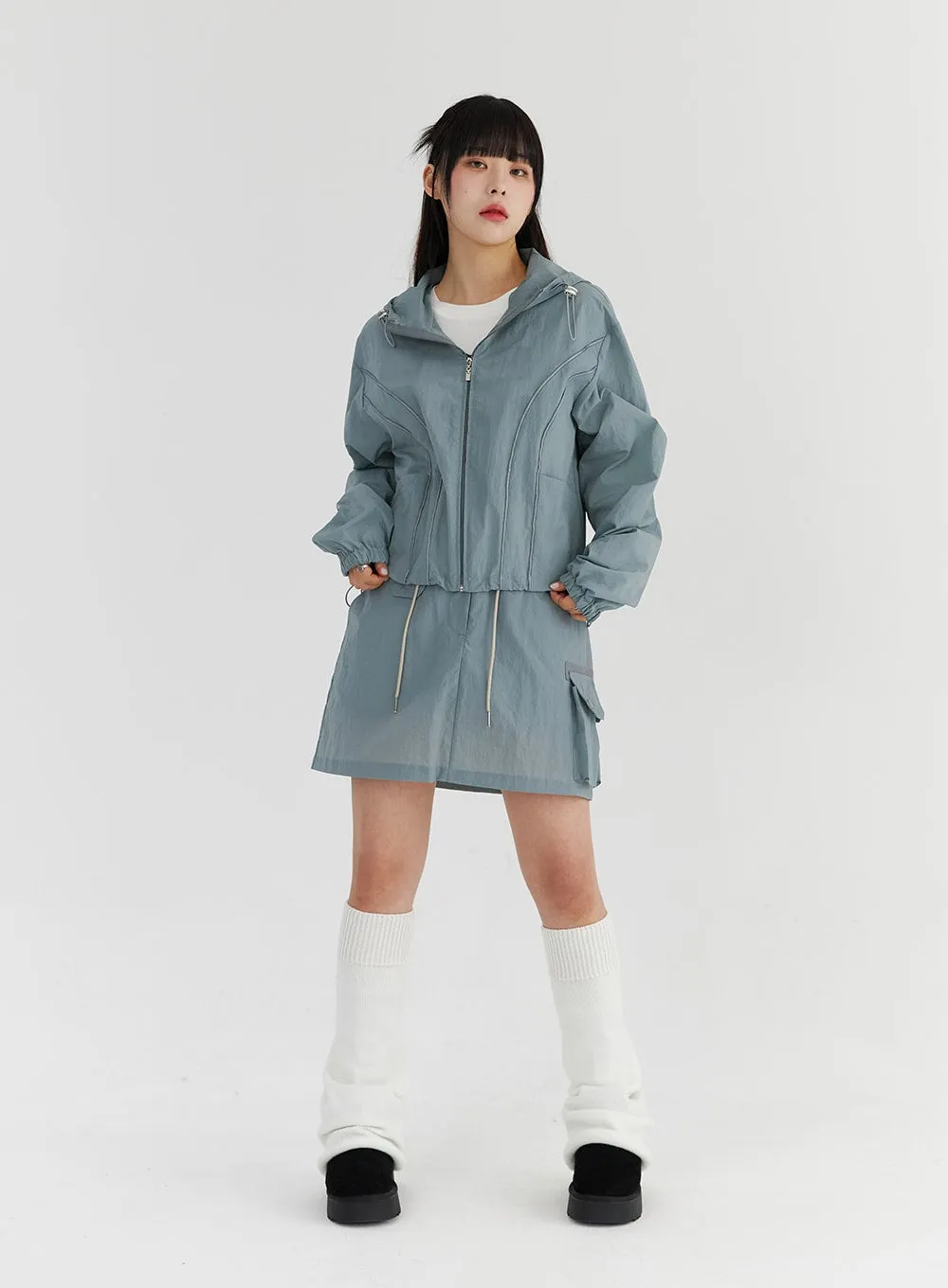 Nylon Cargo Mini Skirt CS327 sold by Lewkin product image thumbnail 3