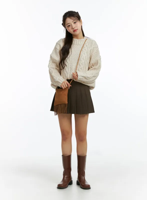 Pleated Mini Skirt OJ408 sold by Lewkin