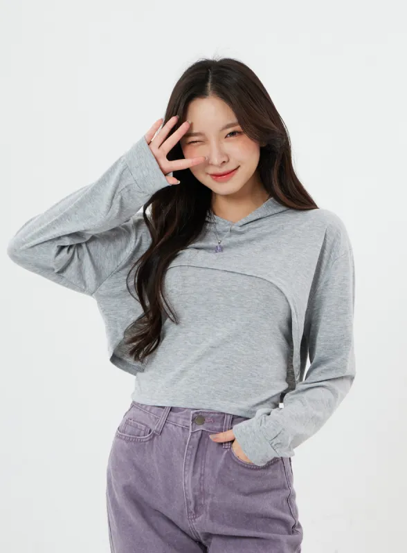 Basic Cami Top and Bolero Hoodie Set BS13 sold by Lewkin