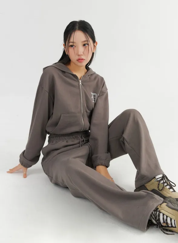 Monogram Zip Hoodie CO324 sold by Lewkin