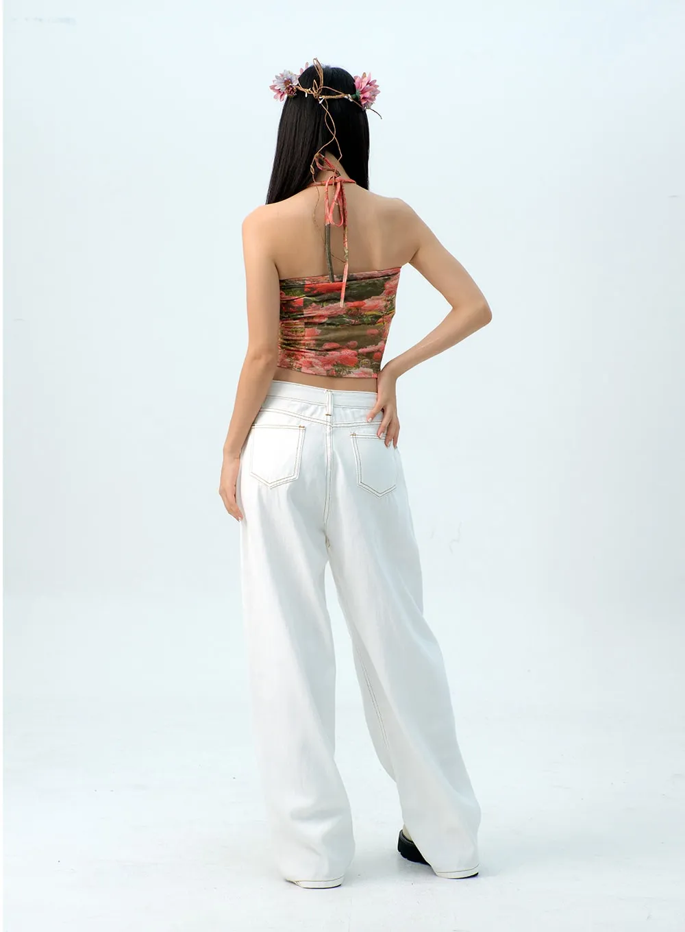 Stitch WIde Leg Cotton Pants IG312 sold by Lewkin product image thumbnail 5