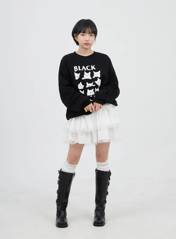 Layered Frill Mini Skirt BM308 sold by Lewkin
