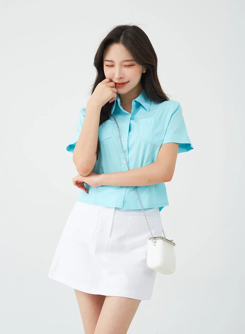 Span Line Short Sleeve Shirt BG08 sold by Lewkin product image thumbnail 2