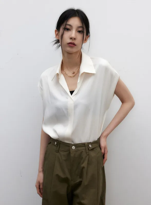 Silky Short Sleeve Blouse IY331 sold by Lewkin