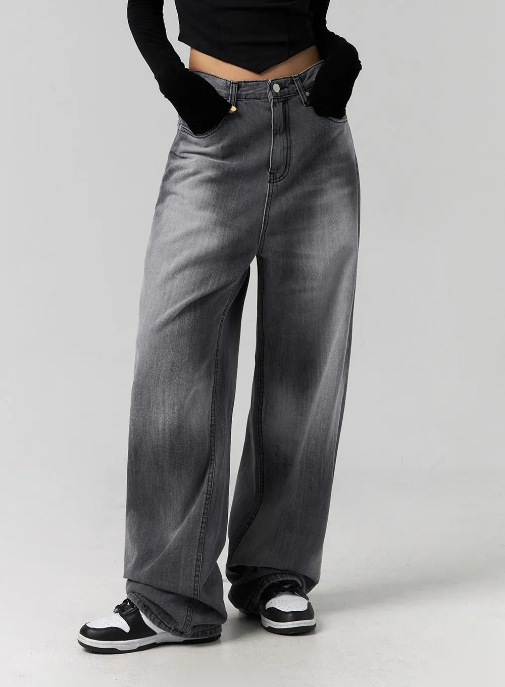 Wide Fit Washed Jeans CG315 sold by Lewkin product image thumbnail 2