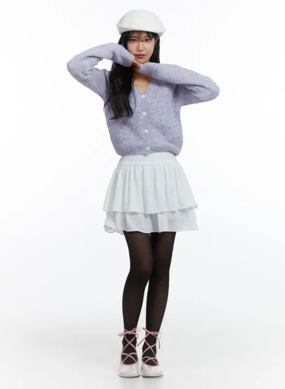 Layered Mini Skirt OJ424 sold by Lewkin