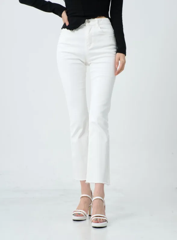 Ankle Semi Bootcut Slim Pants IO18 sold by Lewkin