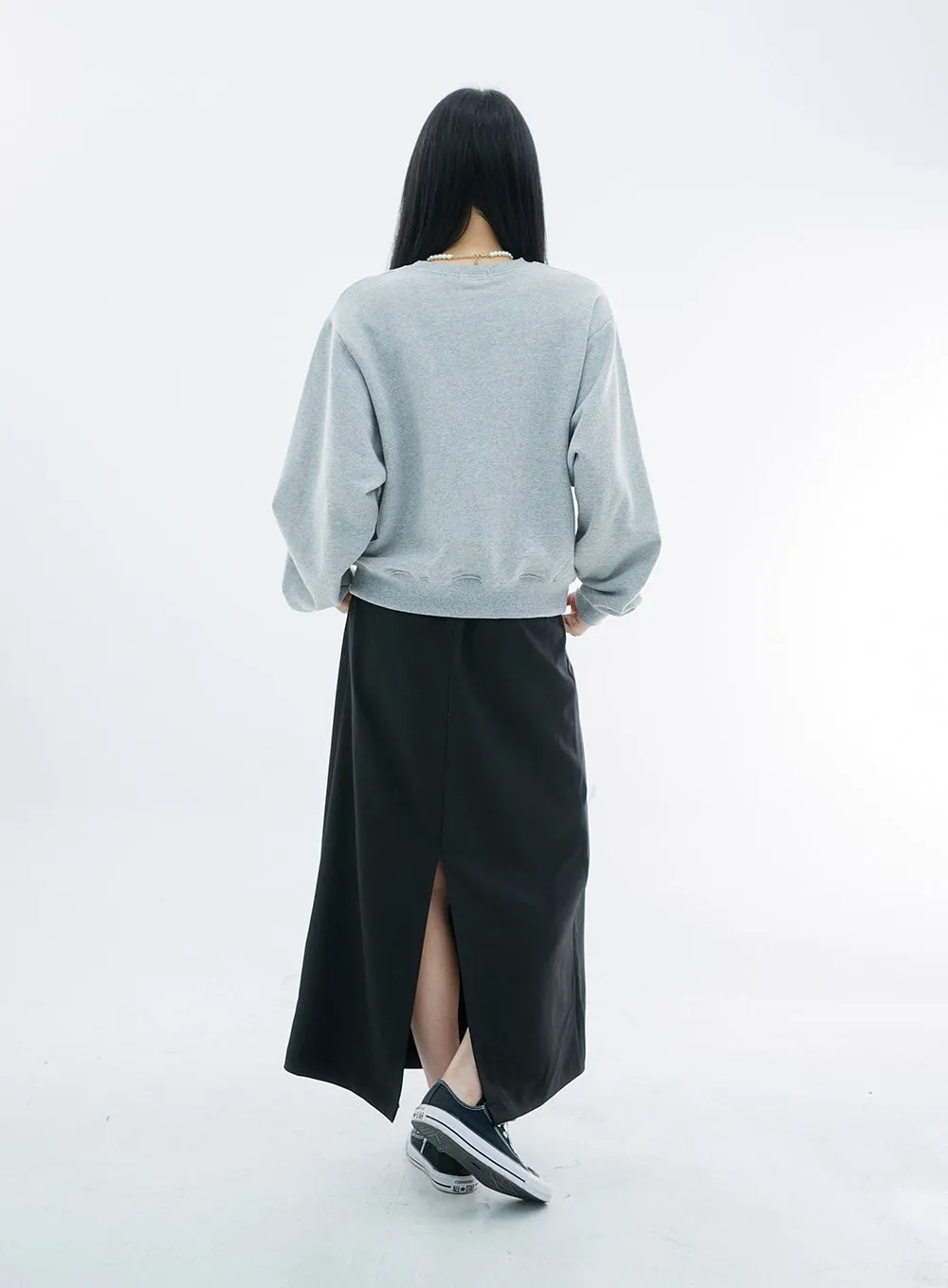 High Waist Simple Maxi Long Skirt OO04 sold by Lewkin product image thumbnail 5