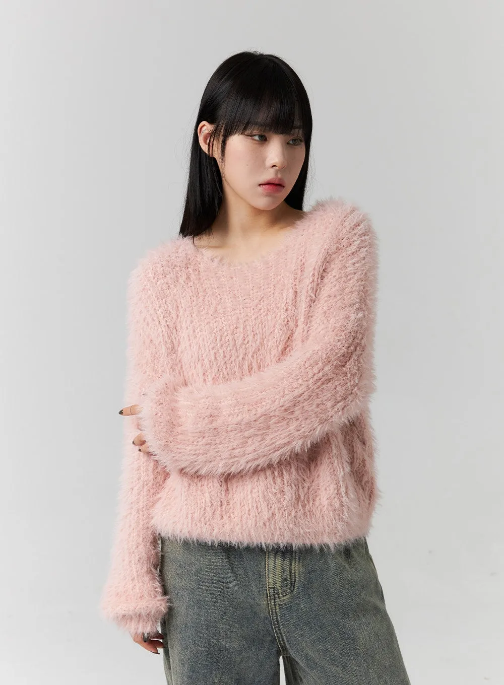 Fuzzy Knit Sweater CS313 sold by Lewkin product image thumbnail 5