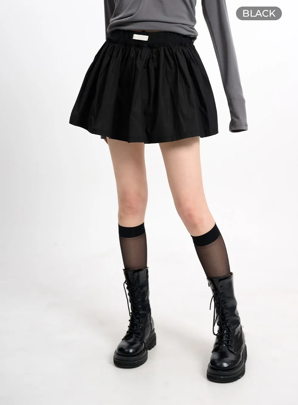 Basic Ruffle Hem Mini Skirt CM415 sold by Lewkin product image thumbnail 5
