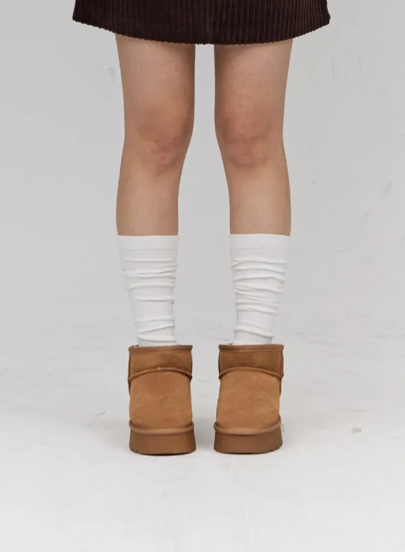 Platform Ankle Shearling Boots CN23 sold by Lewkin