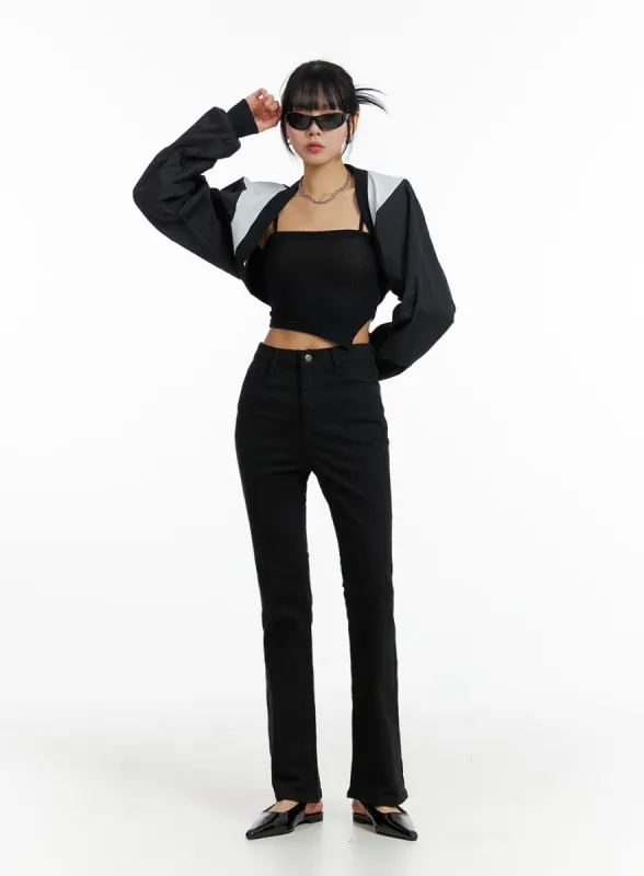 Slim-Fit Bootcut Pants IF402 sold by Lewkin