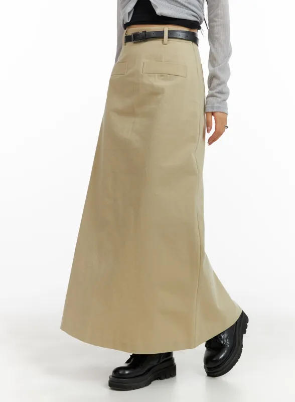 A-Line Pocket Maxi Skirt CM426 sold by Lewkin