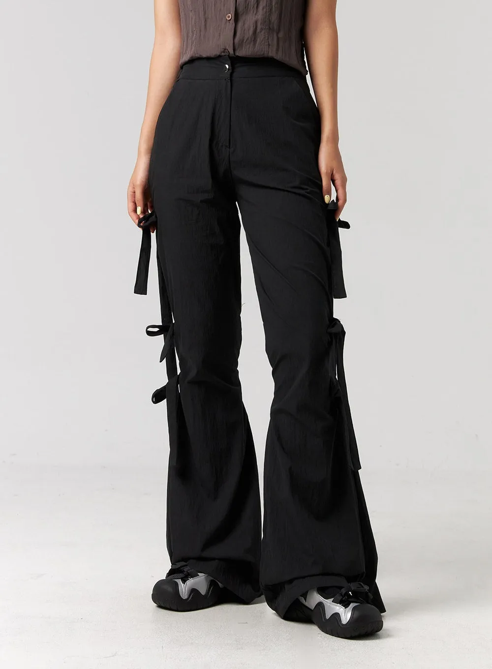 Flare Strap Detail Pants CG319 sold by Lewkin product image thumbnail 2