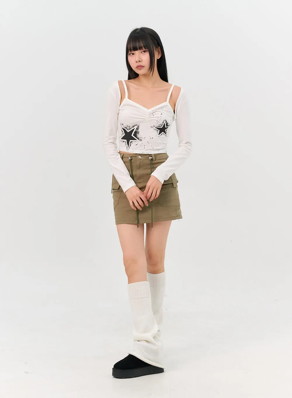 Star Graphic Top with Bolero IN302 sold by Lewkin product image thumbnail 3