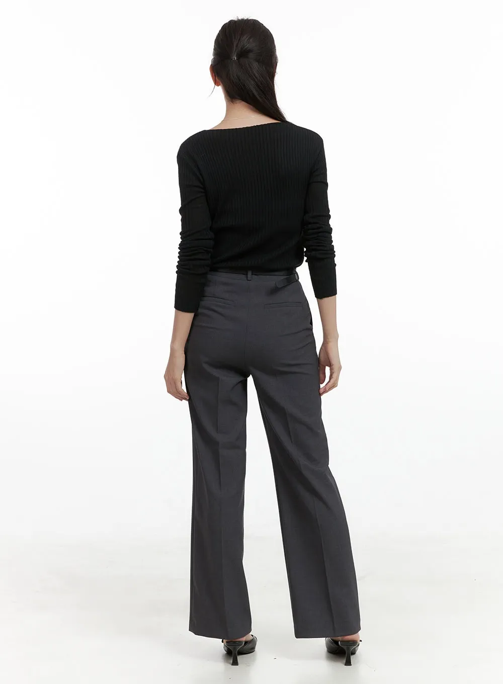 Cashmere V-Neck Long Sleeve OL416 sold by Lewkin product image thumbnail 3