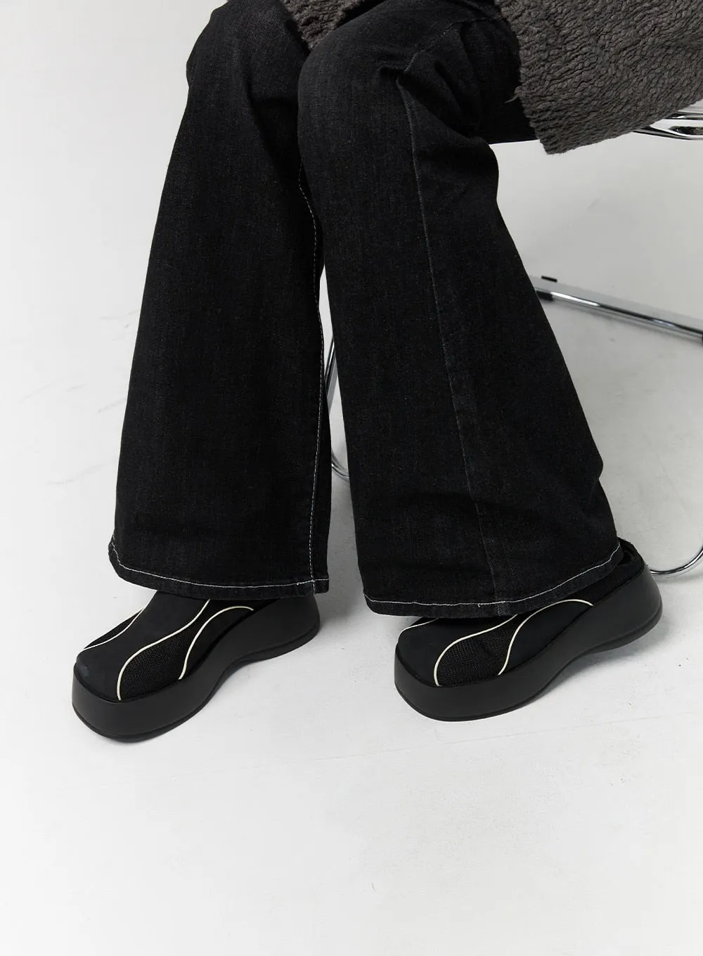 Faux Leather Platform Mules CS314 sold by Lewkin product image thumbnail 2