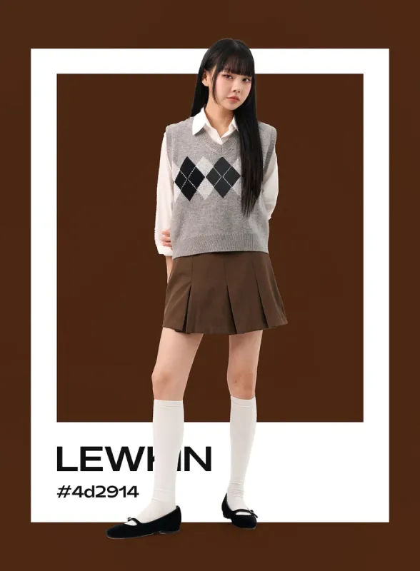 Low Rise Pleated Mini Skirt IO317 sold by Lewkin