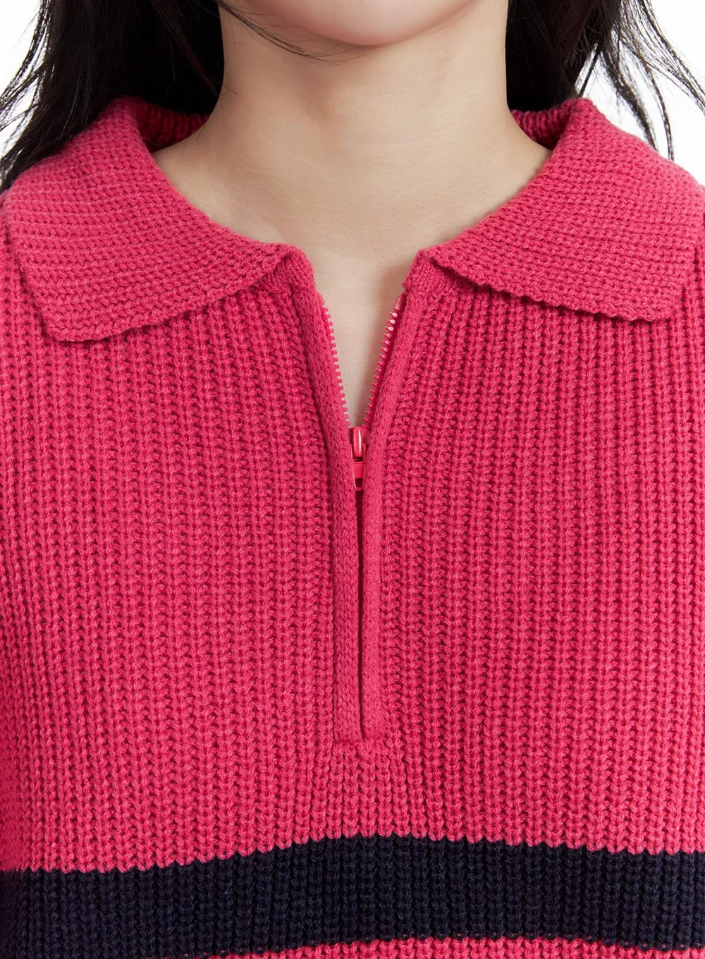 Contrasting Collar Knit Sweater OM408 sold by Lewkin product image thumbnail 5