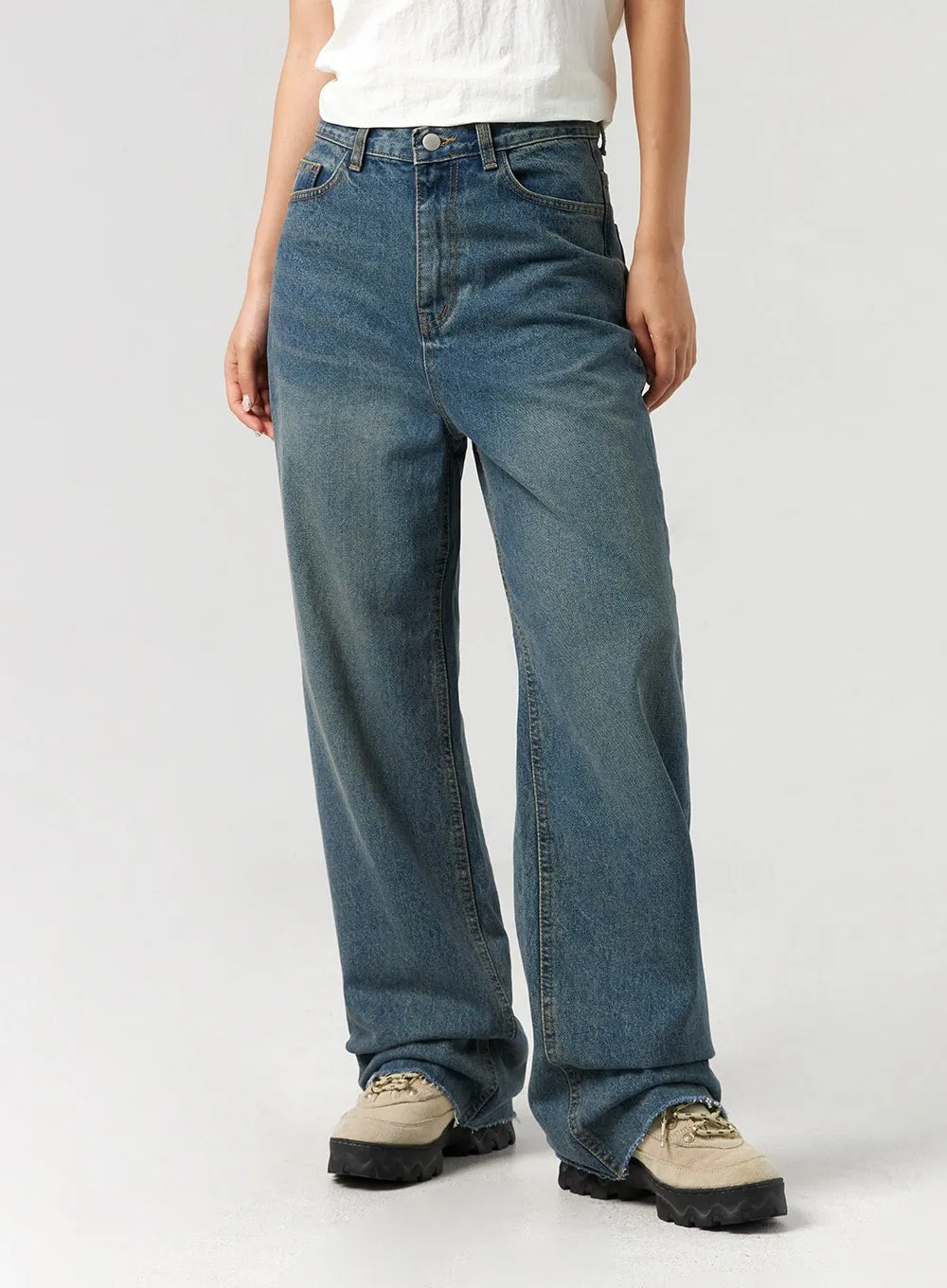 High Waist Wide Jeans CL326 sold by Lewkin product image thumbnail 5