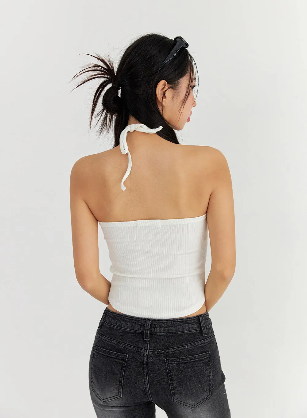 Halter Neck Sleeveless Top CO325 sold by Lewkin product image thumbnail 5