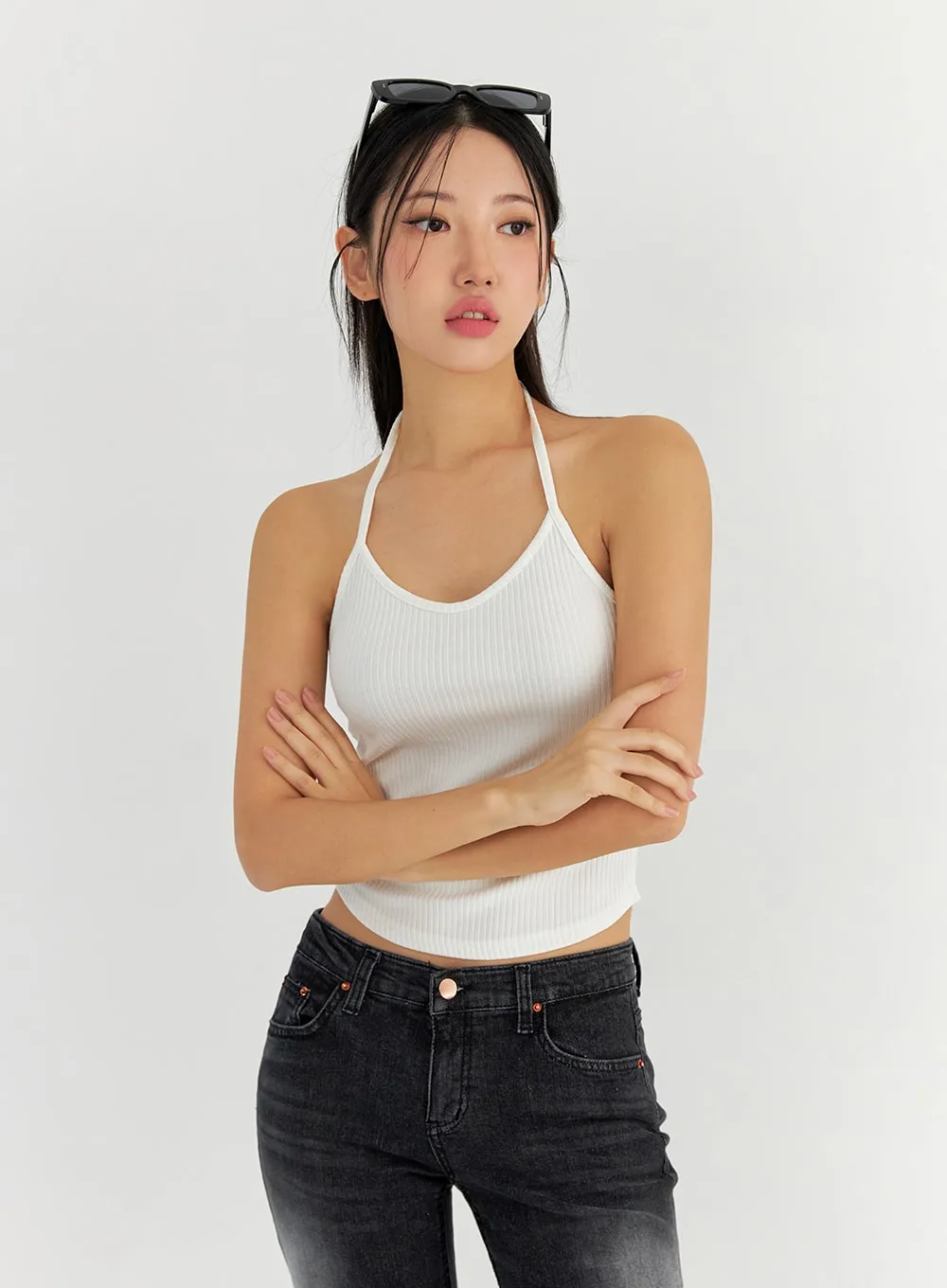 Halter Neck Sleeveless Top CO325 sold by Lewkin product image thumbnail 4