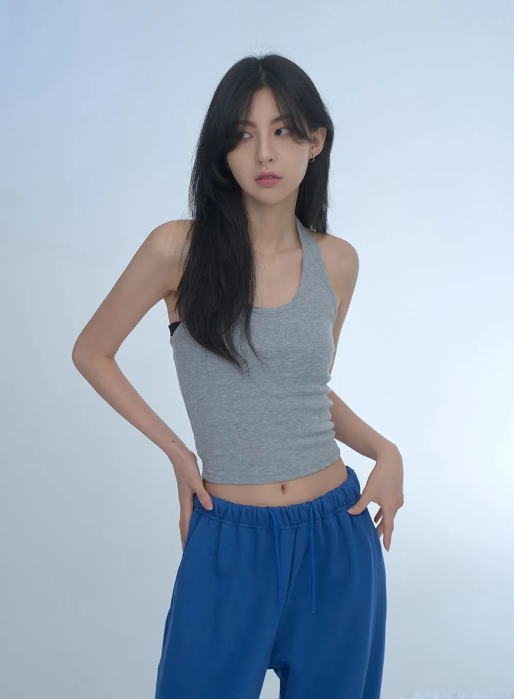 Basic Halterneck Tank Top CJj09 sold by Lewkin