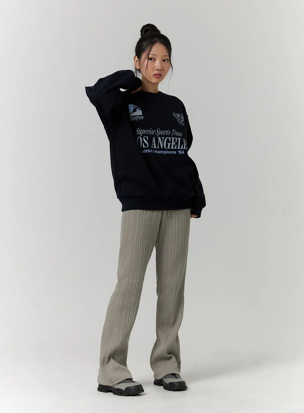 Wool Blend Elastic Waist Wide Leg Pants CD319 sold by Lewkin product image thumbnail 2