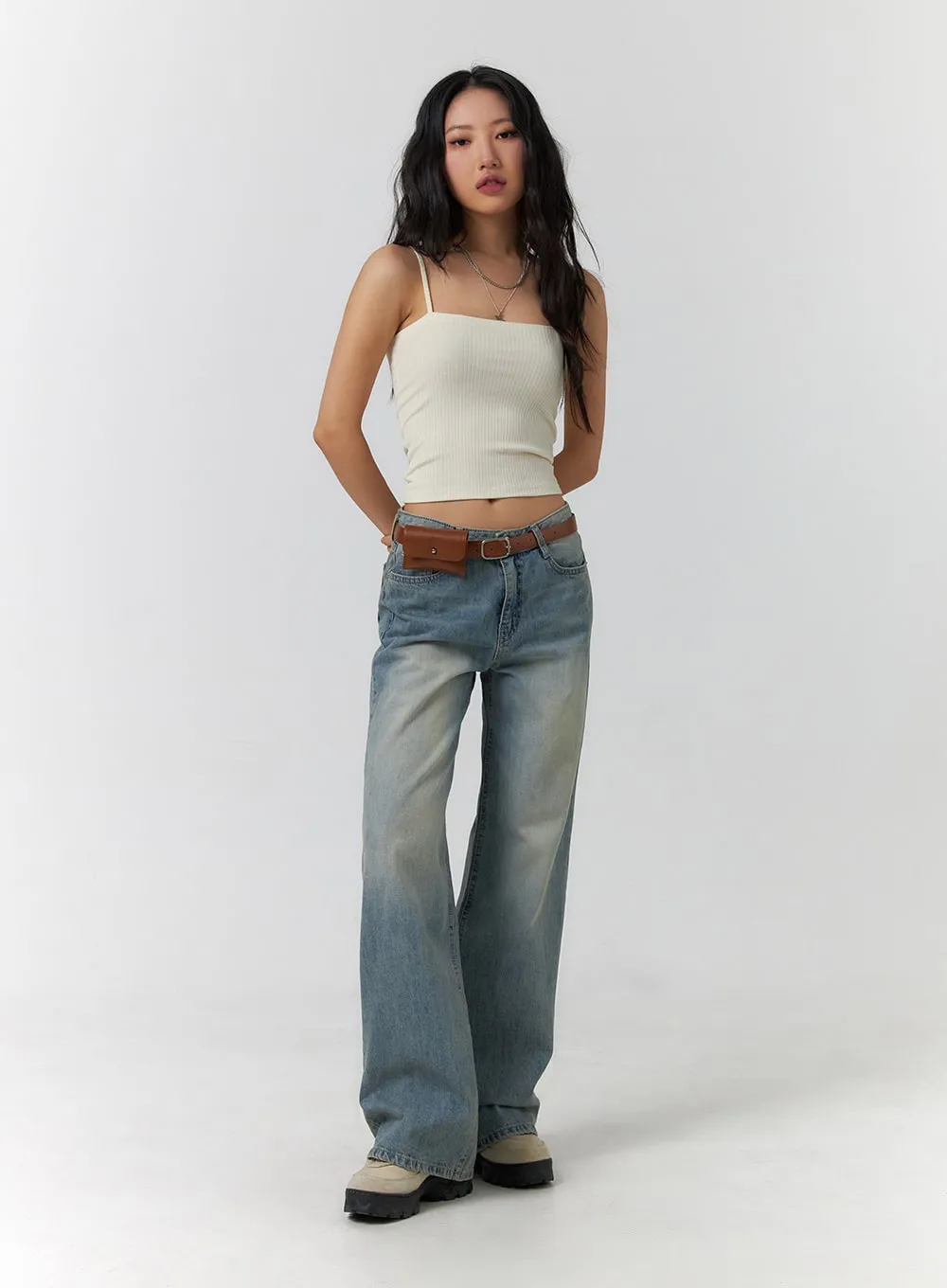 Cropped Cami Top CF401 sold by Lewkin product image thumbnail 2