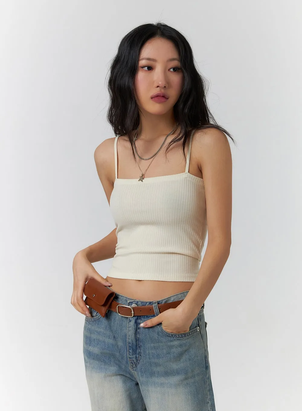 Cropped Cami Top CF401 sold by Lewkin product image thumbnail 4