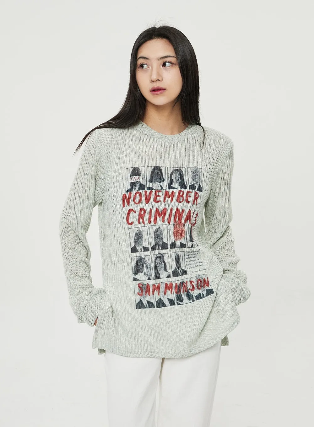 Graphic Crewneck Sweater BF316 sold by Lewkin product image thumbnail 3