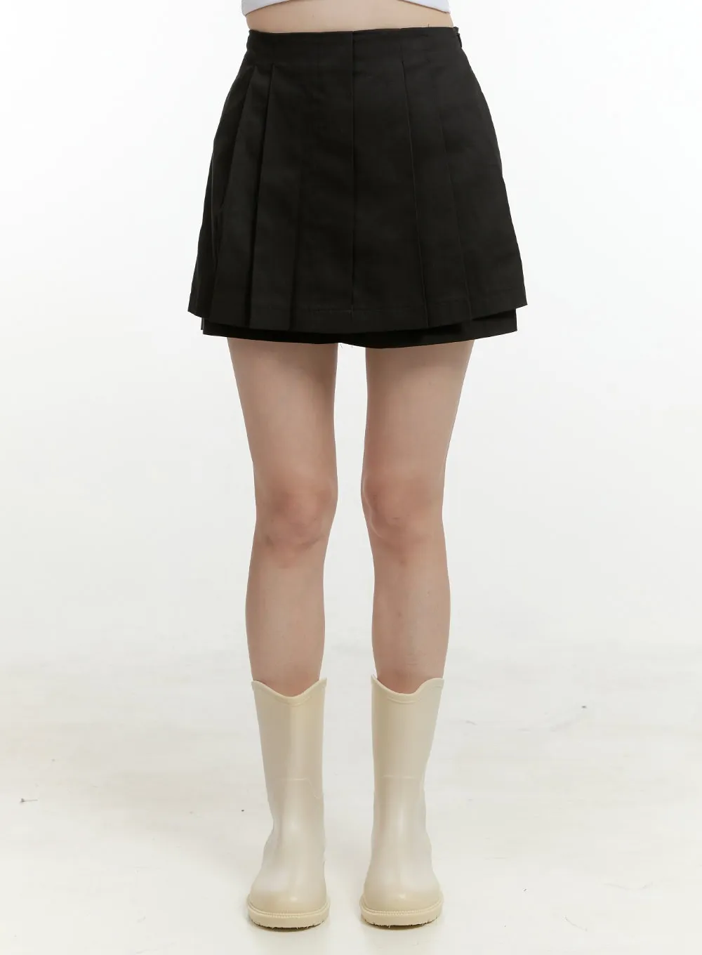 Pleated Mini Skort OL423 sold by Lewkin product image thumbnail 2