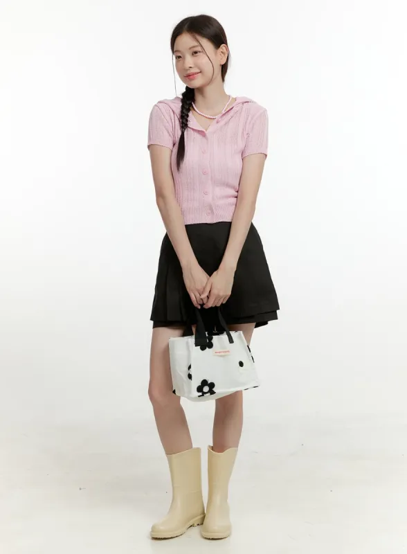 Pleated Mini Skort OL423 sold by Lewkin