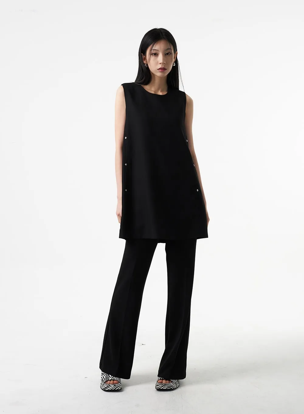 Bootcut Tailored Pants IA325 sold by Lewkin product image thumbnail 3