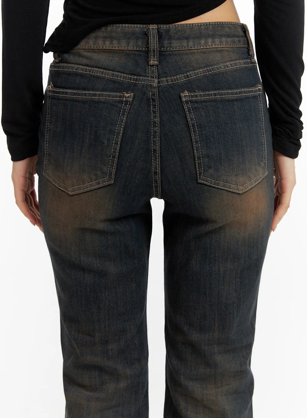 Swashed Slim Flared Jeans CF416 sold by Lewkin product image thumbnail 5