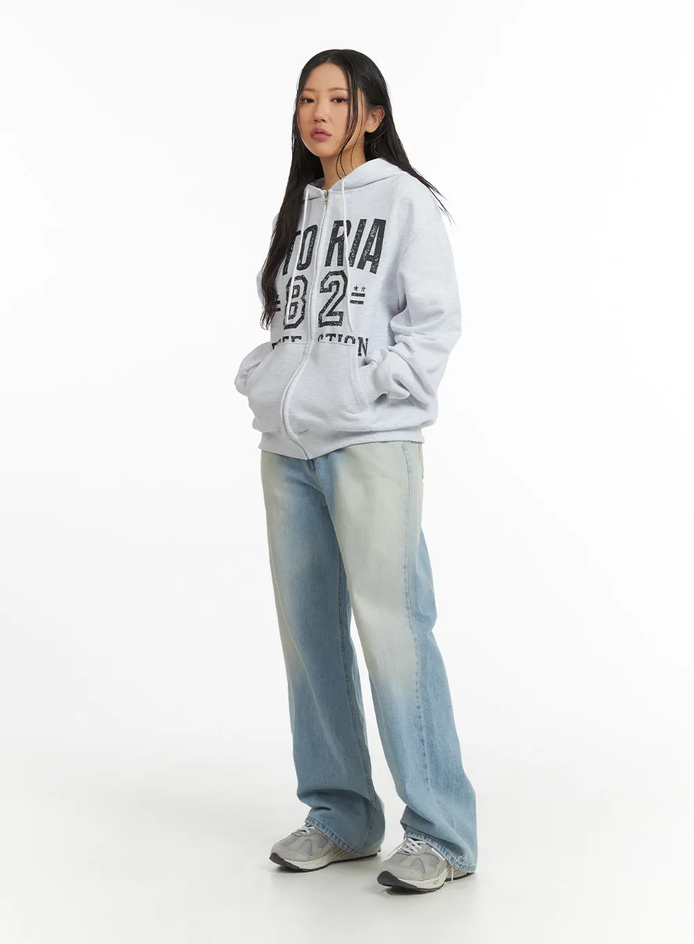 Oversized Graphic Hoodie Jacket CJ425 sold by Lewkin product image thumbnail 3