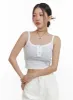 Solid Buttoned Cotton Cami Crop Top OA416 sold by Lewkin