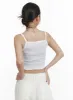 Solid Buttoned Cotton Cami Crop Top OA416 sold by Lewkin