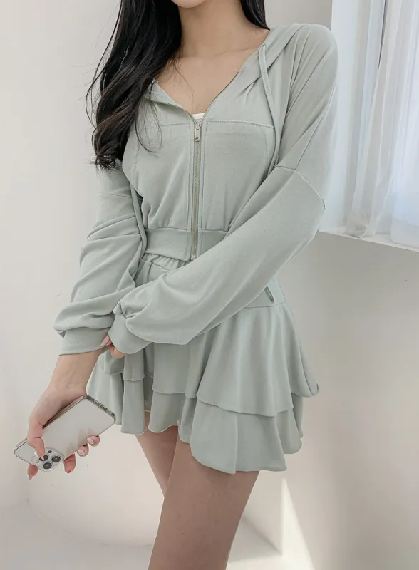 Cropped Zip Up Hoodie IM12 sold by Lewkin