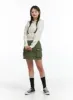 Denim High Waist Cargo Mini Skirt OJ415 sold by Lewkin