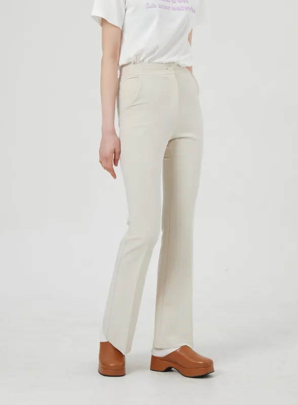 Slim Fit Bootcut Pants OF322 sold by Lewkin