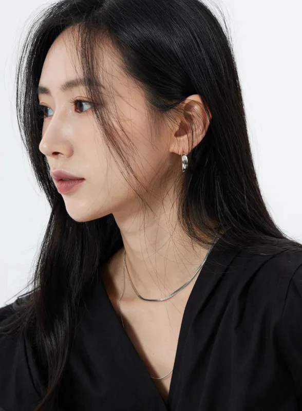 Bold Ring Simple Earring OS16 sold by Lewkin