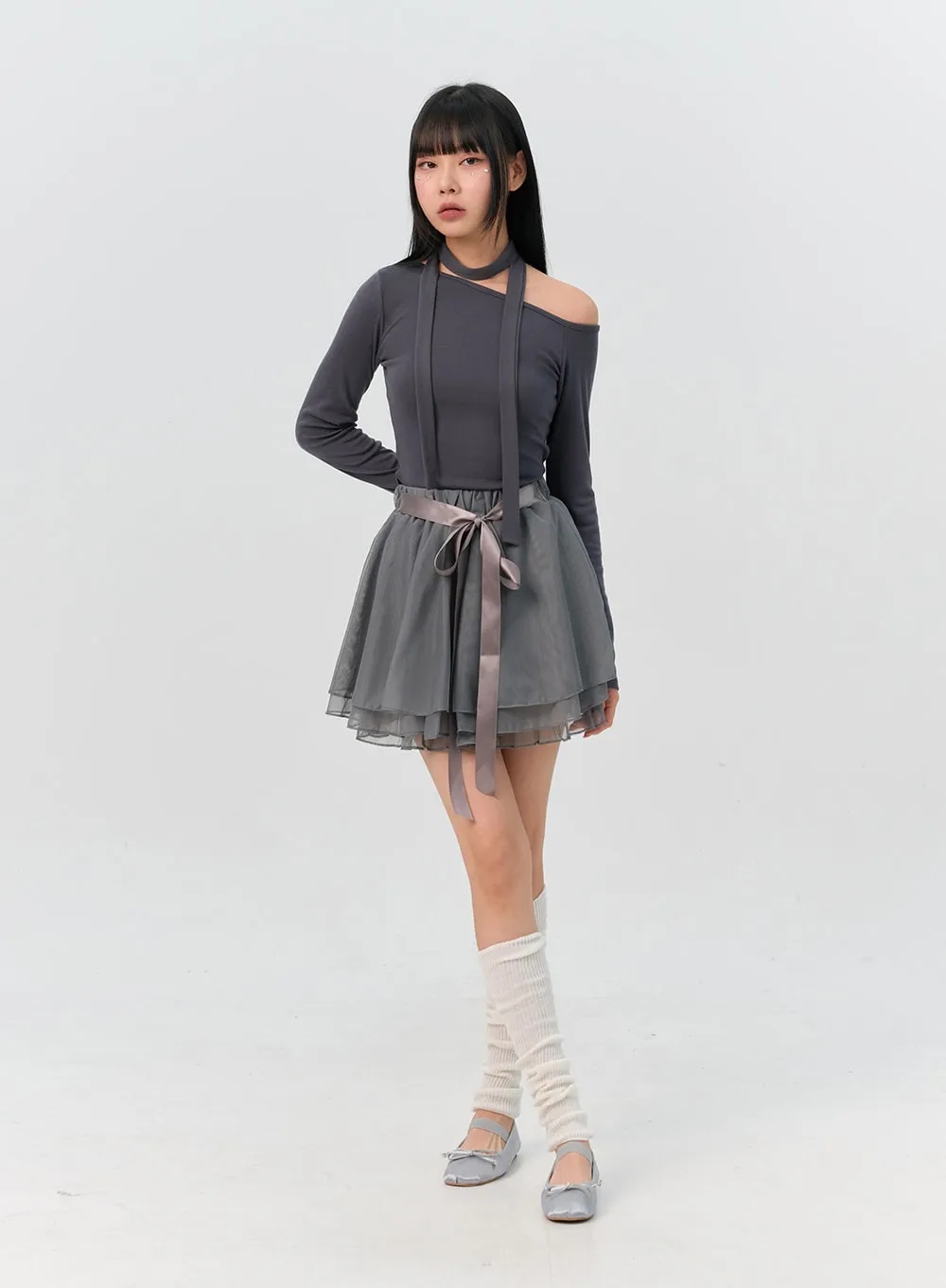 Chiffon Mini Skirt IN301 sold by Lewkin product image thumbnail 5