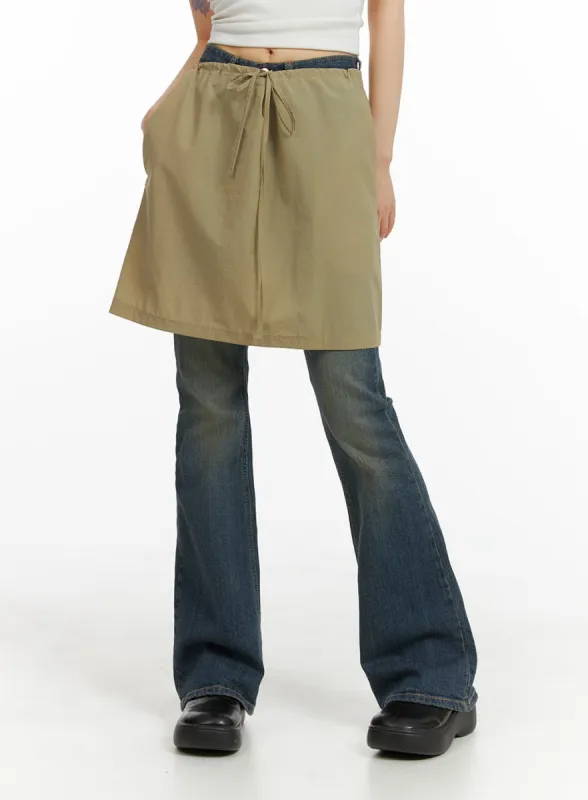 Mid Waist Drawstring Mini Skirt CM413 sold by Lewkin