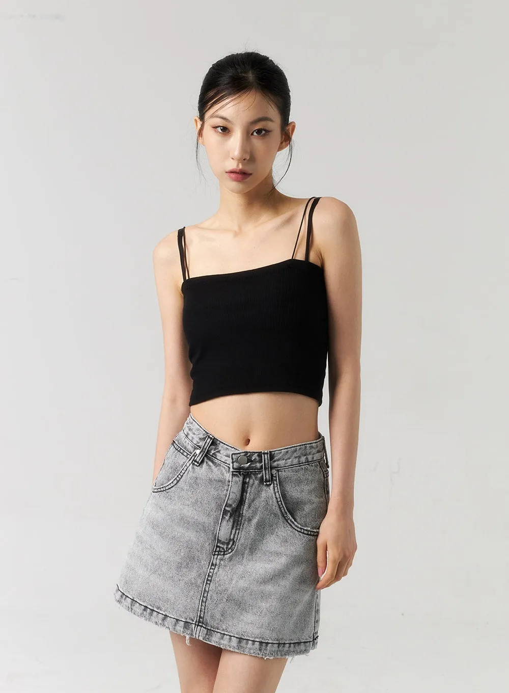 Thin Strap Cropped Top CU320 sold by Lewkin product image thumbnail 5