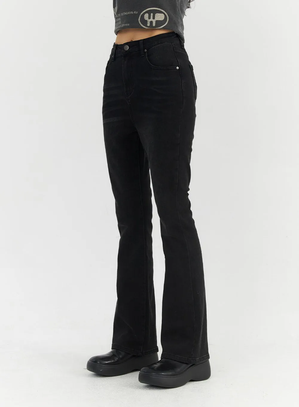 Fleeced Bootcut Cotton Pants CO327 sold by Lewkin product image thumbnail 5