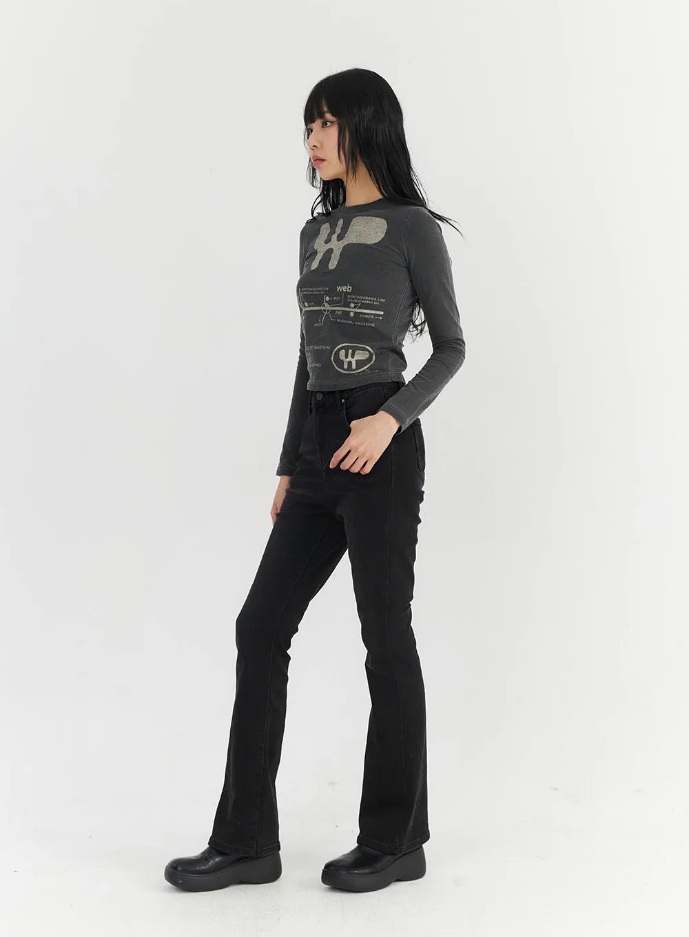 Fleeced Bootcut Cotton Pants CO327 sold by Lewkin product image thumbnail 3