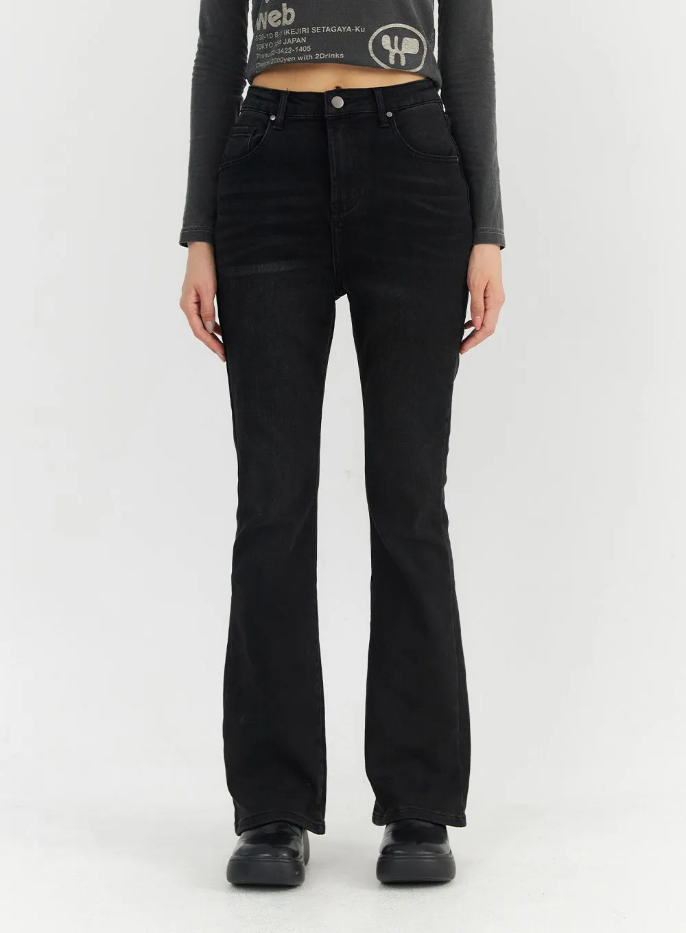 Fleeced Bootcut Cotton Pants CO327 sold by Lewkin product image thumbnail 4