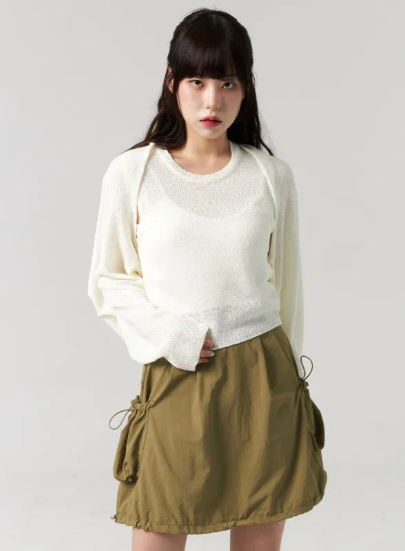 Wide Knit Bolero CL313 sold by Lewkin