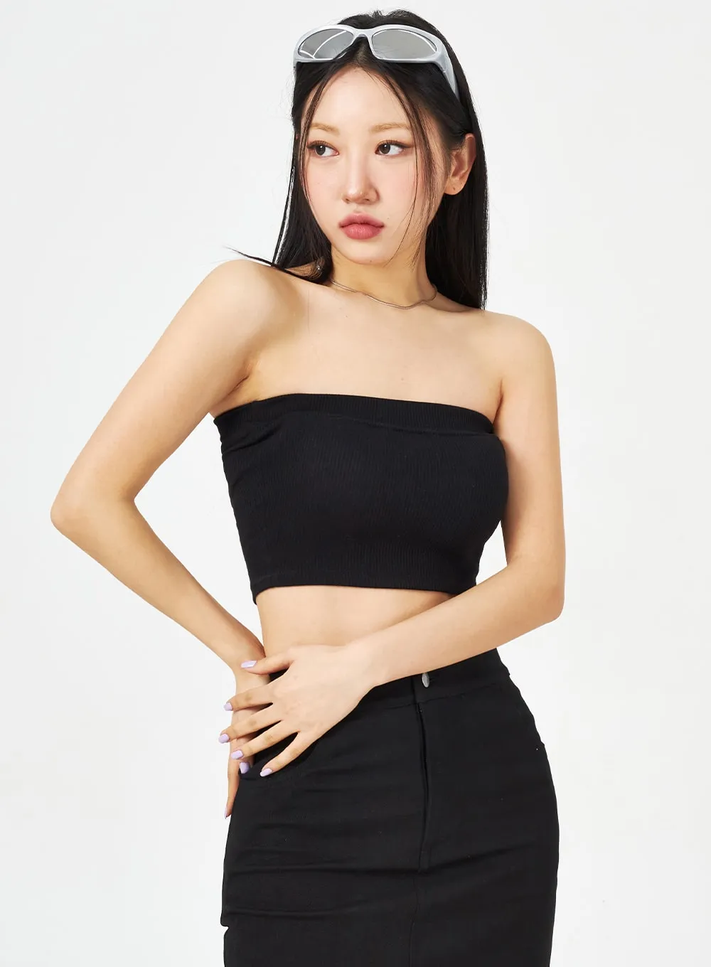 Cropped Tube Top CM323 sold by Lewkin